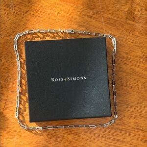 Ross-Simons Sterling Silver Paper Clip Link Necklace 19”